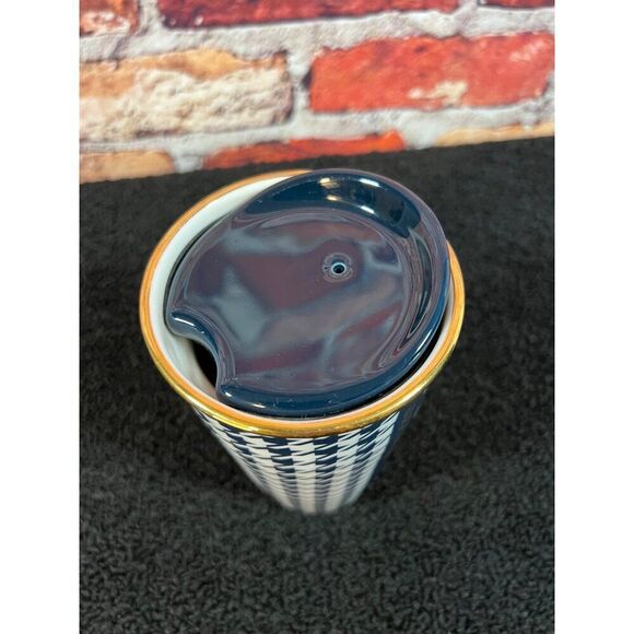 Starbucks Houndstooth Ceramic Tumbler 12 Fl Oz With Lid - Picture 3 of 5